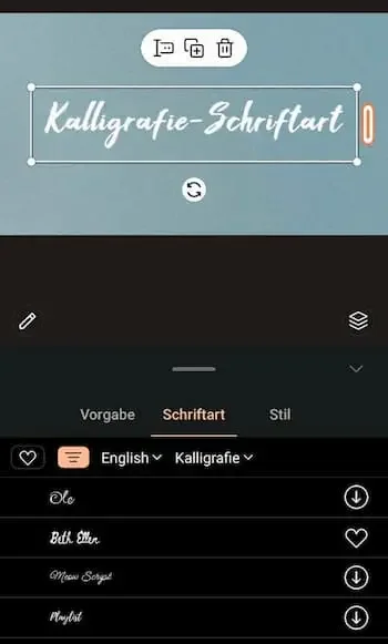 PhotoDirector - Handschriften ausprobieren